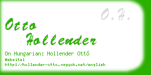 otto hollender business card